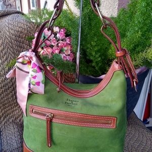 Dooney and Bourke Green Hobo Excellent